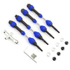 Powerhobby Front & Rear Drive Shafts CVD FOR Traxxas Slash Rustler Stampede Blue