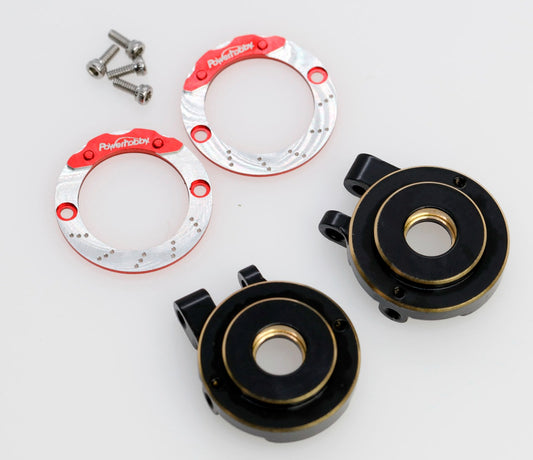 Powerhoby Aluminum Front Kunckle with Brake Adapter FOR Traxxas TRX-4M - PowerHobby