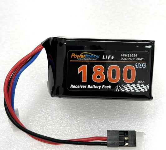 Powerhobby LiFe 6.6V 1800mah 10C Hump Receiver Battery Pack (Kyosho / Tekno) - PowerHobby