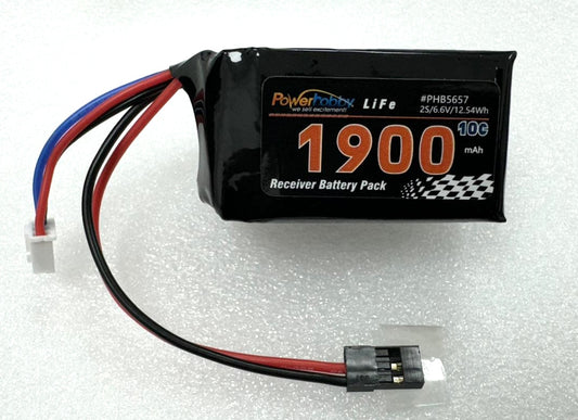 Powerhobby LiFe 6.6V 1900mah 10C Hump Receiver Battery Pack - PowerHobby