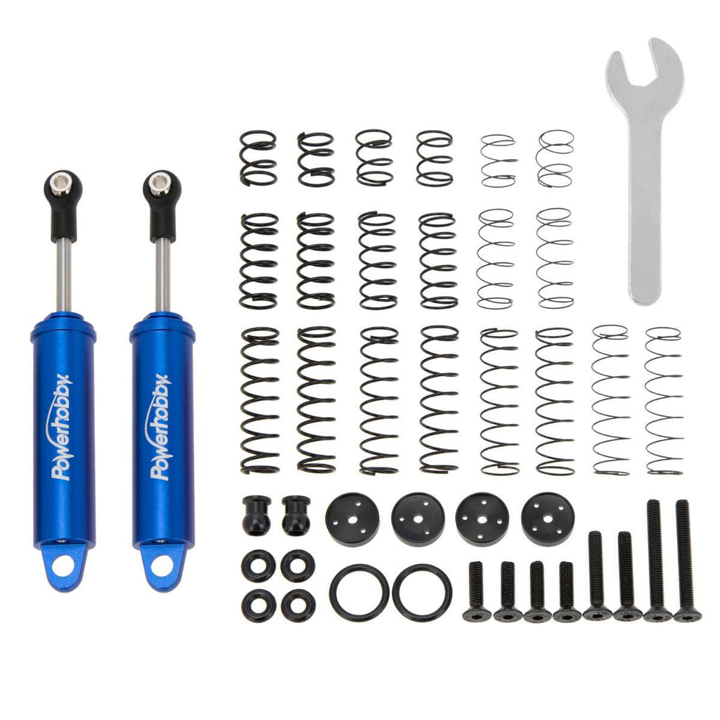 Powerhobby 90mm Promatics Two Stage Internal Spring Shocks (2) Blue ...