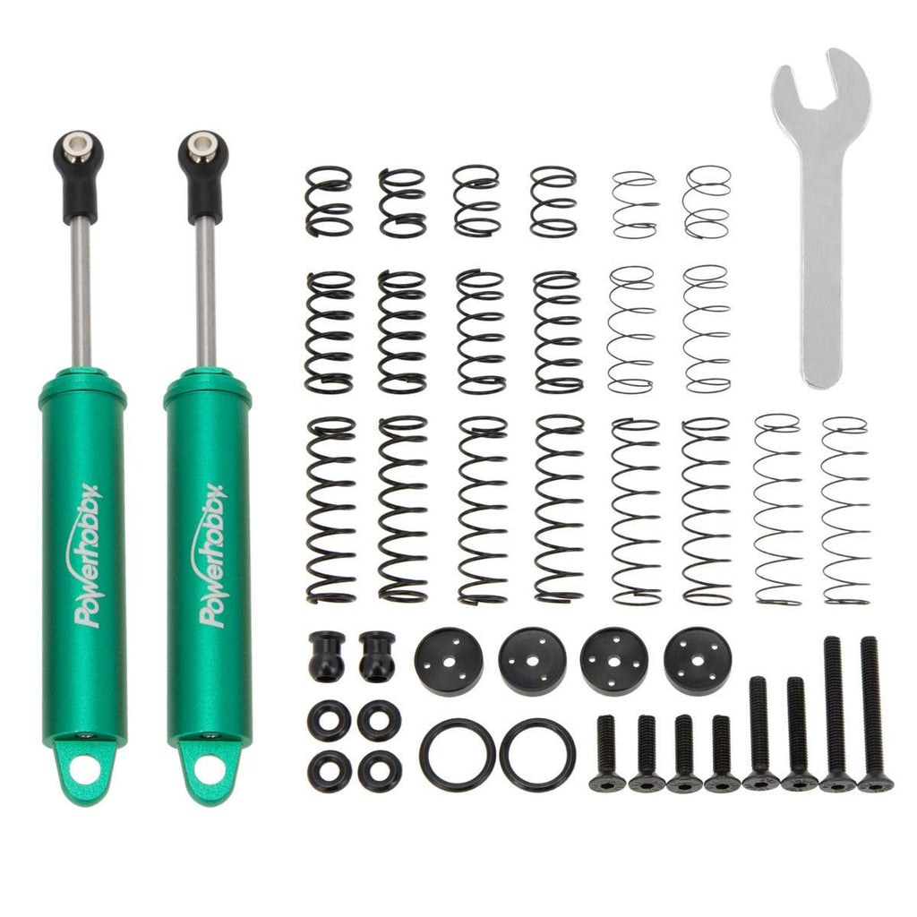 Powerhobby 110mm Promatics Two Stage Internal Spring Shocks (2) Green ...