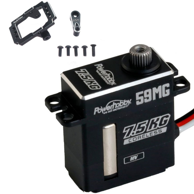 Powerhobby 59MG Aluminum Digital Micro UPGRADE Servo W Mount FOR Traxxas TRX-4M - PowerHobby