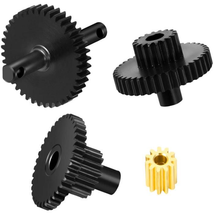Trx4m Upgrades Traxxas Trx4m HobbyPark Metal Stainless Steel 40.3:1 Ratio Transmission Gear Pinion Set Low Gears Motor Pinion For TRX4M TRX4MT Upgrades 1/18 RC Crawler Car Trx4m Servo Aluminum Transmission Case
