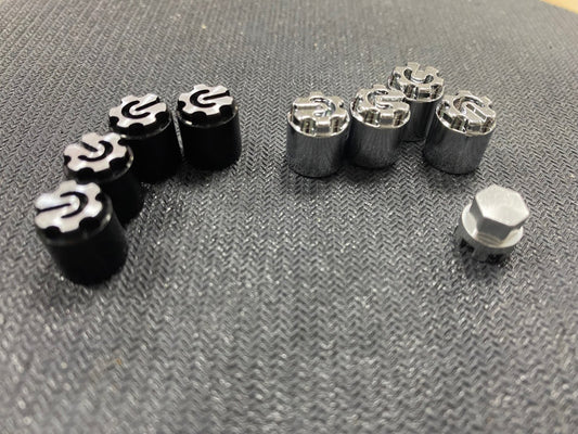 Powerhobby 1/10 Scale Rock Crawler M4 Locking Hubs w Tool Black (4) - PowerHobby