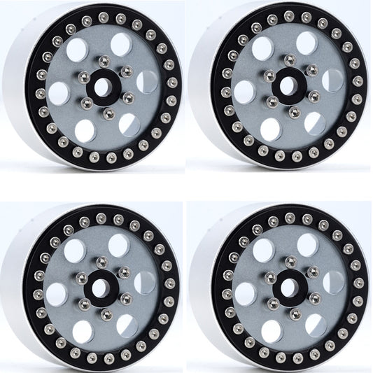 Powerhobby B5 Aluminum 1.9 Beadlock Wheels Super Positive Offset Grey (4) 1/10 - PowerHobby