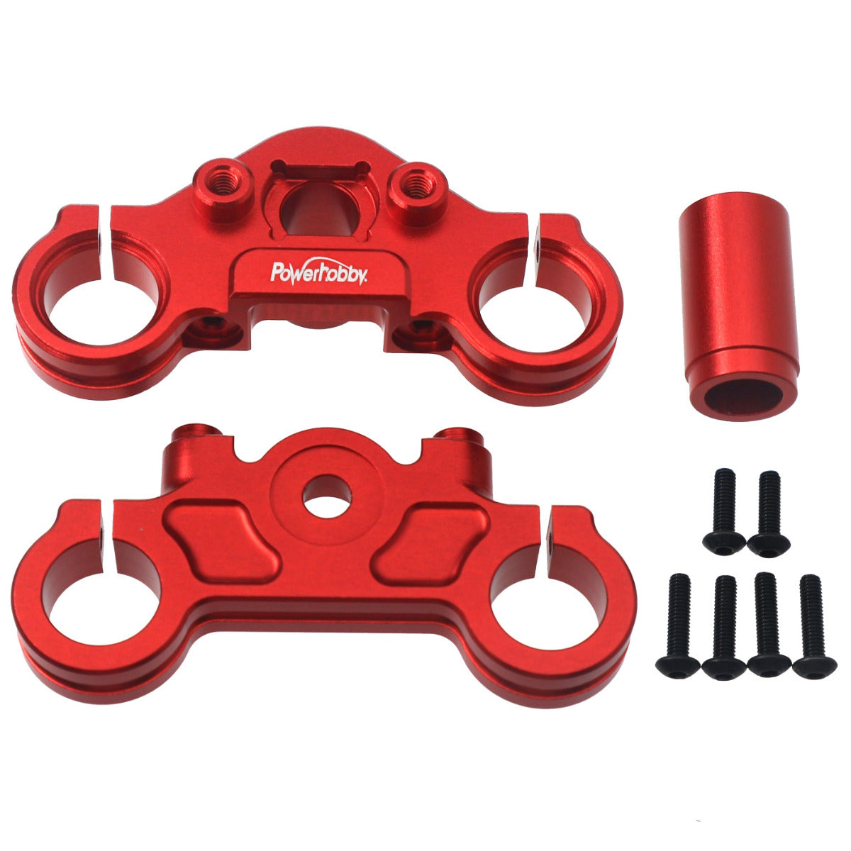 Powerhobby 7075 Aluminum Tripler Clamp Set Red Losi Promoto MX - PowerHobby