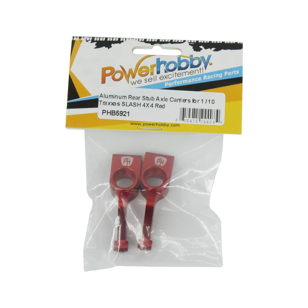 Powerhobby Aluminum Rear Hub Carriers Blue FOR Red Traxxas Slash Rustler Stampede Bandit - PowerHobby