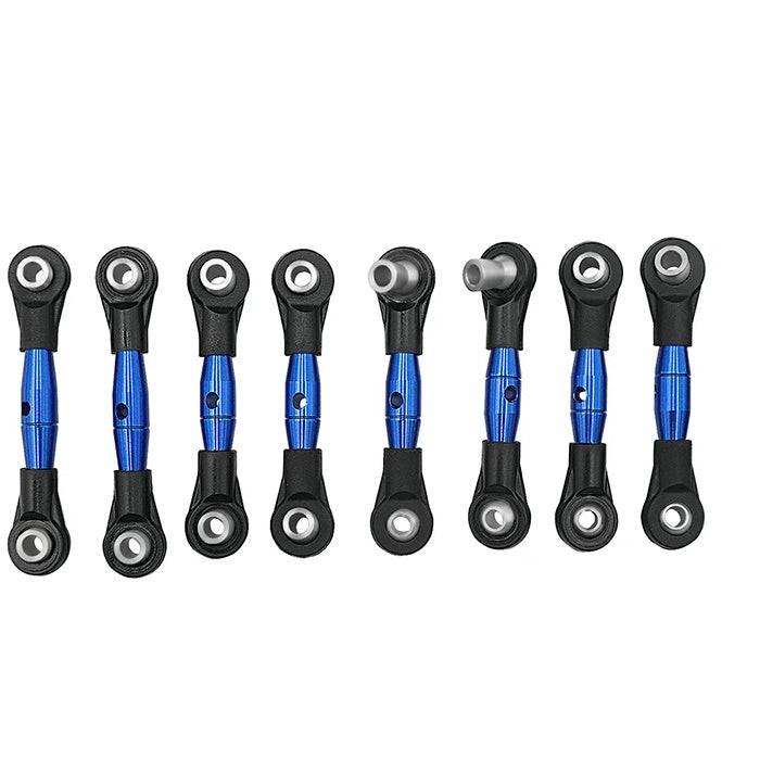 Teach My 4種類 Powerhobby Aluminum Tie Rod & Steering Link Set Blue FOR Traxxas 4