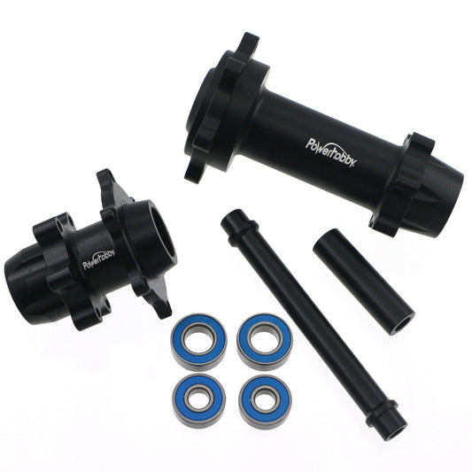 Powerhobby 7075 Aluminum Front & Rear Wheel Hubs Black Losi Promoto MX - PowerHobby