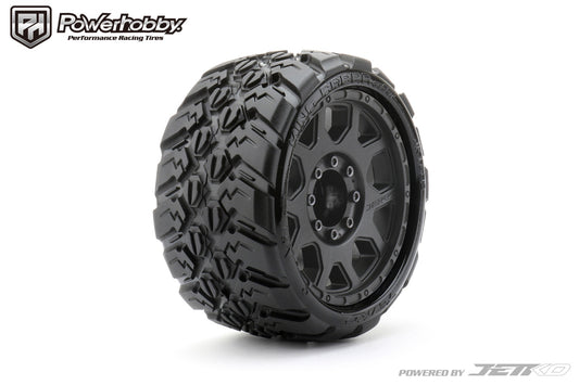 Powerhobby 1/8 SGT 3.8 King Cobra Belted Mounted Tires (2) 17MM Low Profile - PowerHobby