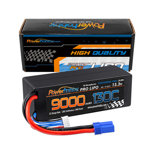 Powerhobby 4S 15.2V 9000mah 130c Graphene Lipo Battery w EC5 Plug - PowerHobby