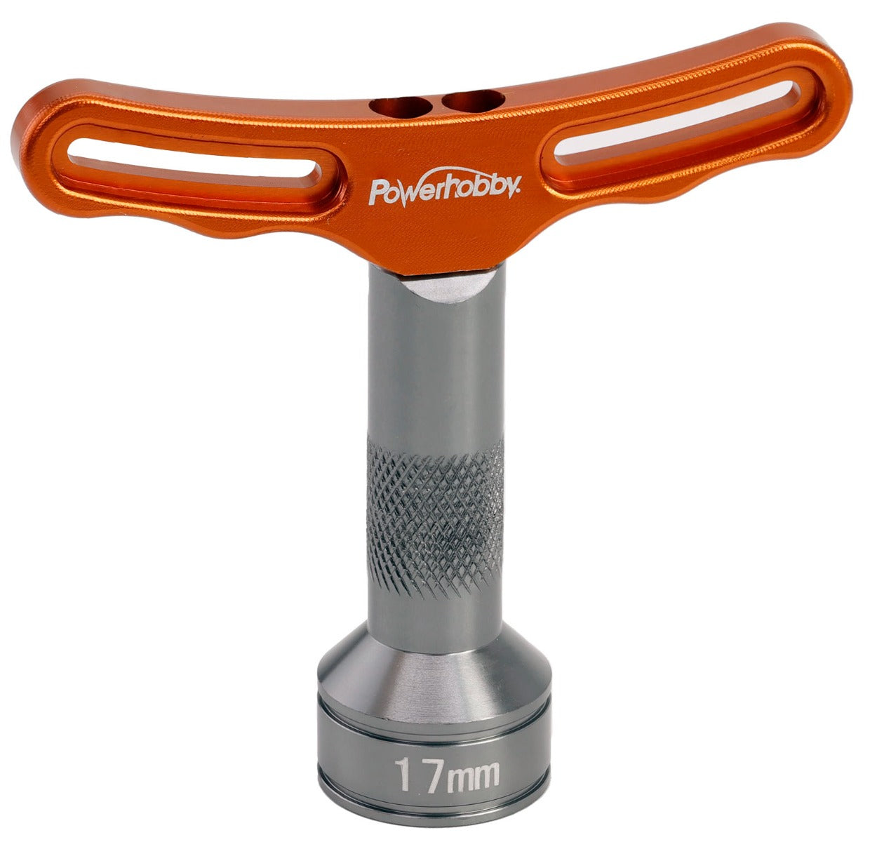 Powerhobby 17mm Aluminum T-Handle Hex Wheel Wrench Orange RC Tools - PowerHobby