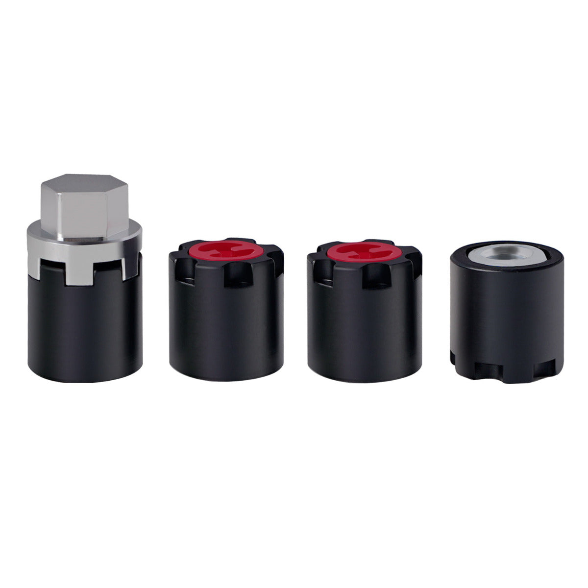 Powerhobby 1/10 Scale Rock Crawler M4 Locking Hubs w Tool Black - PowerHobby