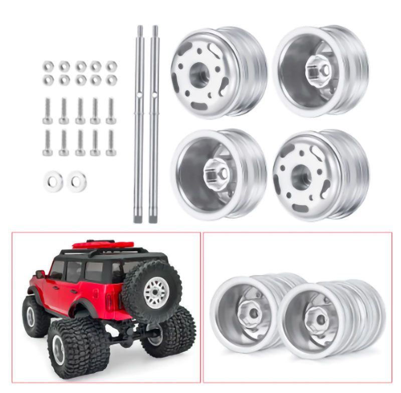 Powerhobby 1/24 Axial SCX24 Aluminum Dually Wheels w/Driver Shaft - PowerHobby