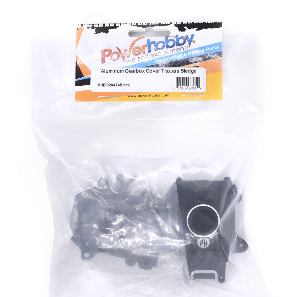Powerhobby Aluminum Gearbox Cover FOR Traxxas Sledge Black - PowerHobby