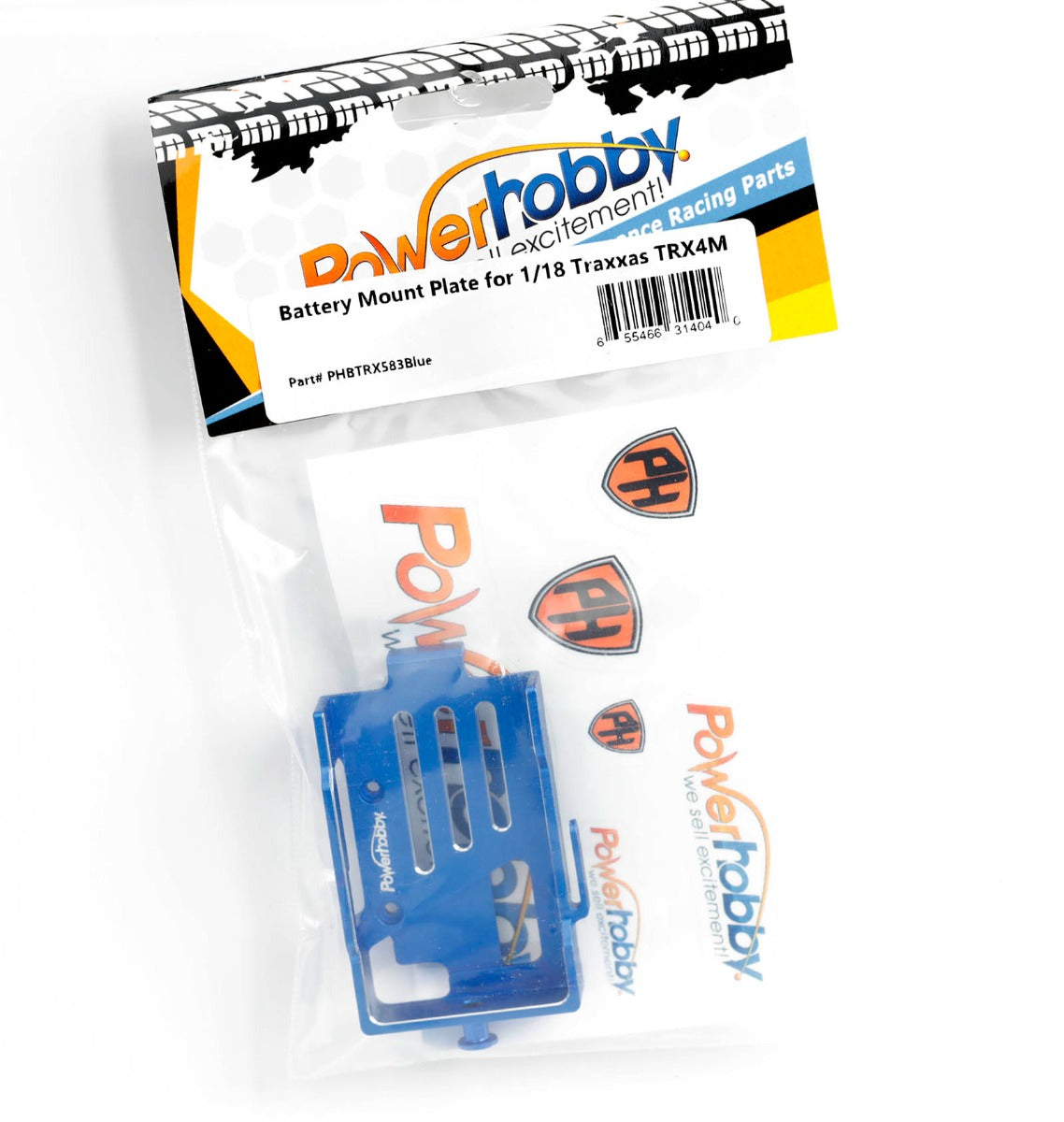 Powerhobby Aluminum Battery Mount Plate FOR Traxxas TRX-4M Blue TRX4M - PowerHobby