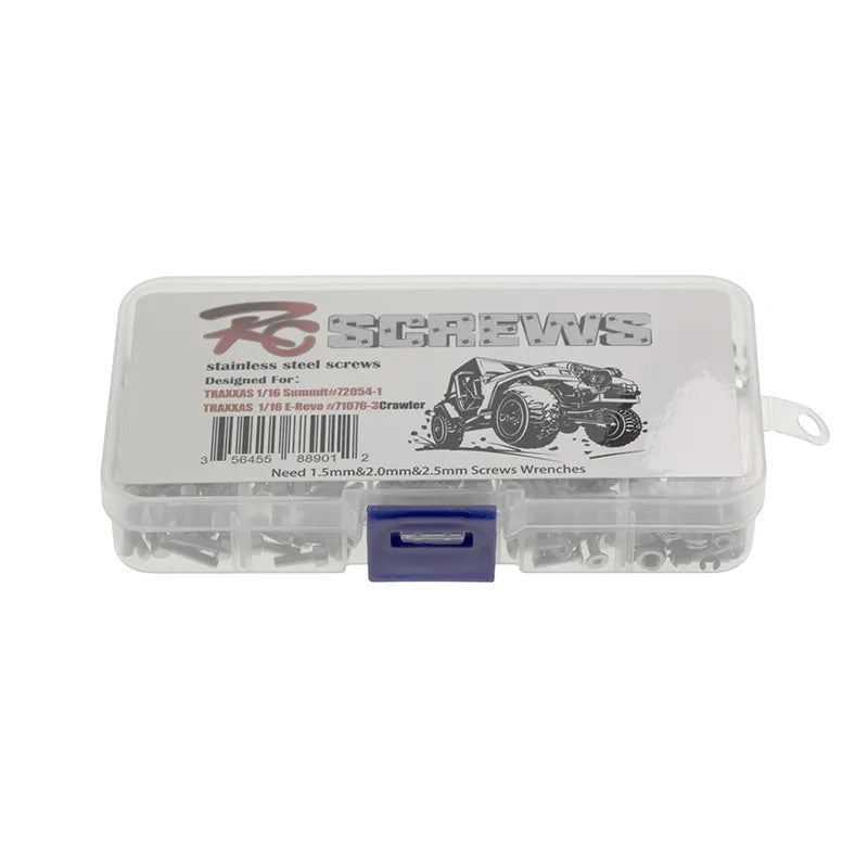 Powerhobby Stainless Steel Screws Kit w Box FOR Traxxas 1/16 Summit / E-Revo - PowerHobby
