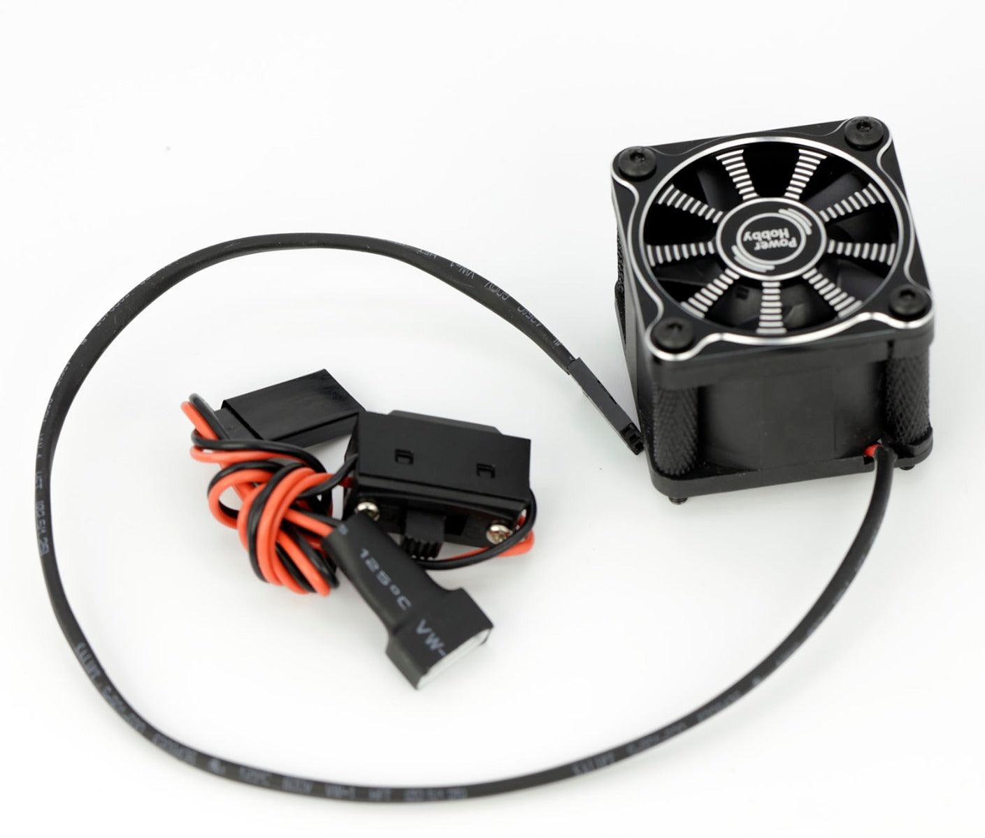 Powerhobby Twister 1/10 1/8 Motor Aluminum High Speed Cooling Fan - Black - PowerHobby