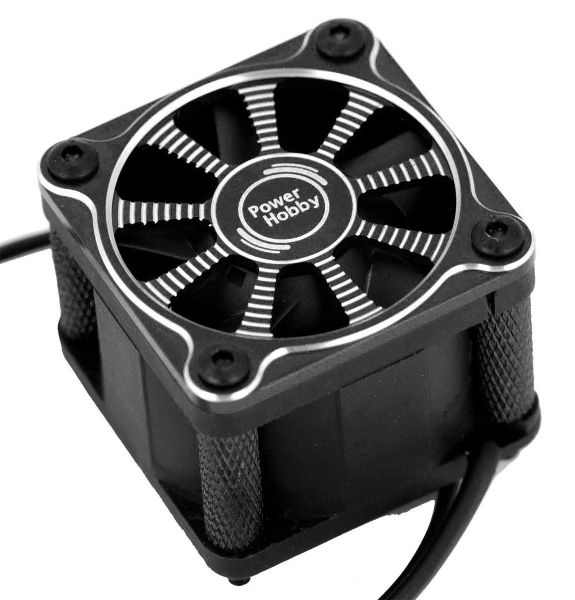 Powerhobby Twister 1/10 1/8 Motor Aluminum High Speed Cooling Fan - Black - PowerHobby