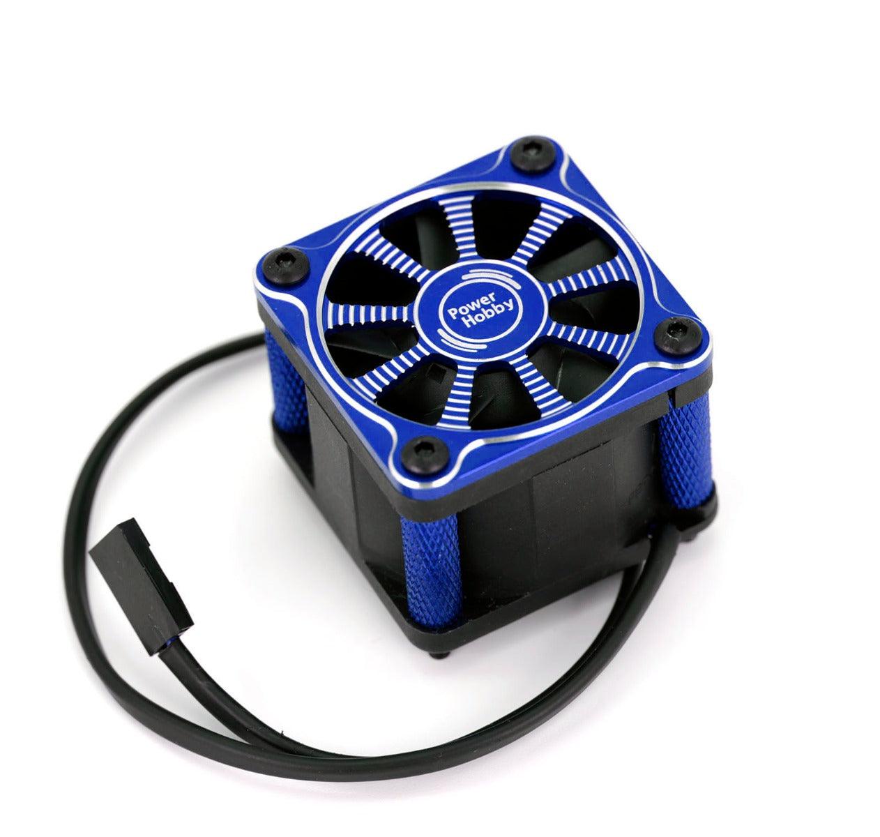 Powerhobby Twister 1/10 1/8 Motor Aluminum High Speed Cooling  Fan - Blue - PowerHobby