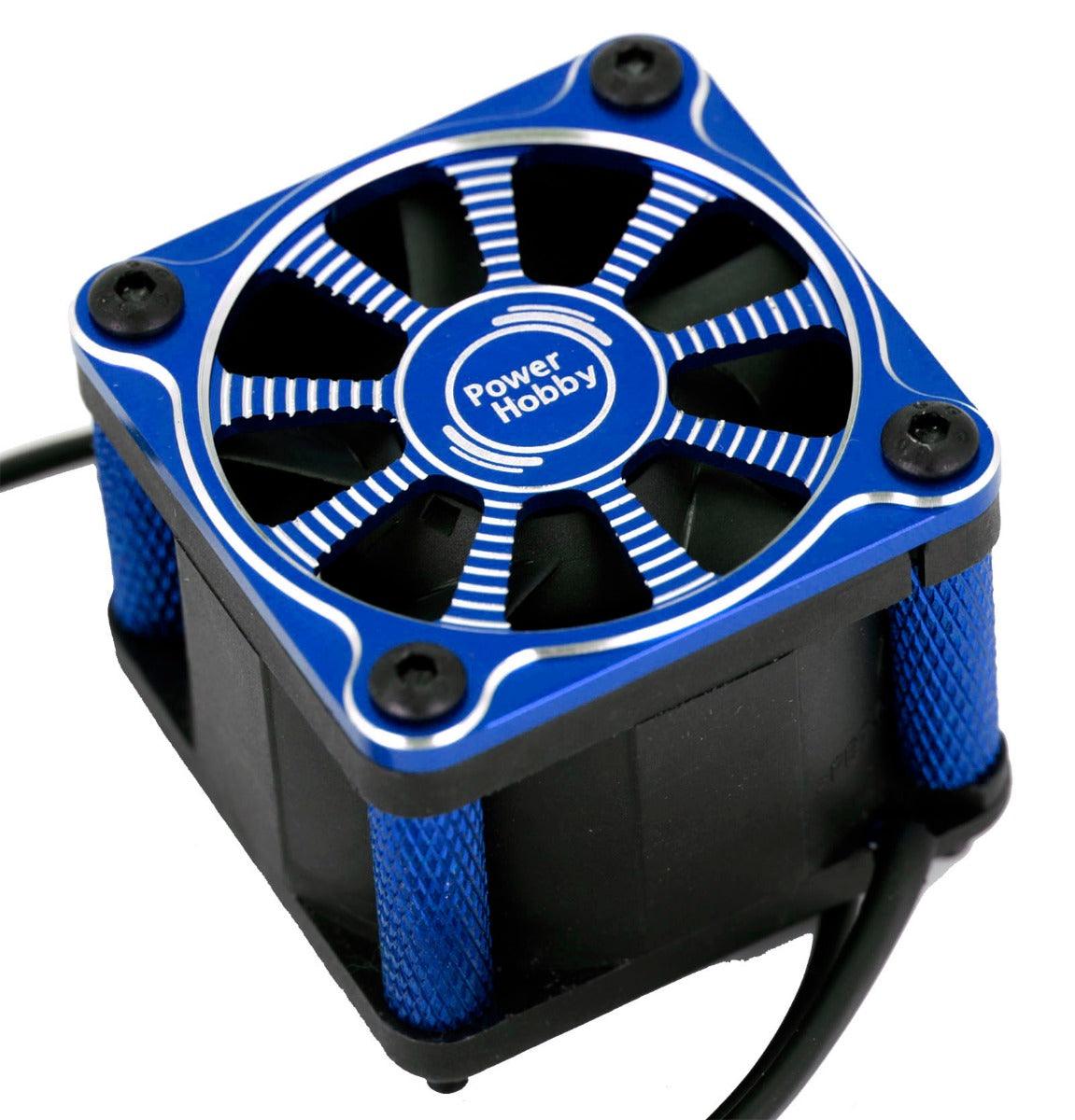 Powerhobby Twister 1/10 1/8 Motor Aluminum High Speed Cooling  Fan - Blue - PowerHobby