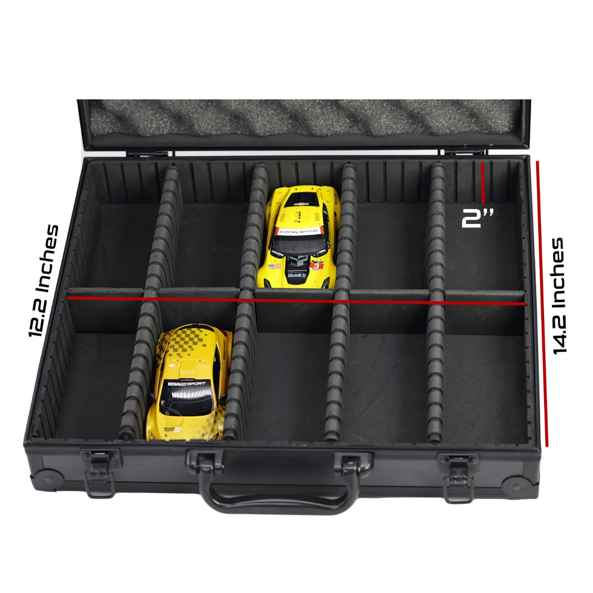 1/32 Slot Car Aluminum Carrying Case For Scalextric Carrera Slot.it NSR Storage - PowerHobby