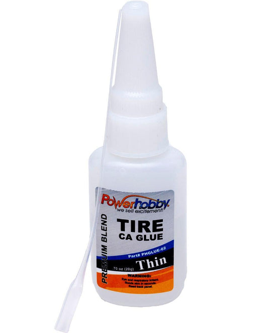 Powerhobby Premium Blend RC CA Tire Glue w/Tip Thin 0.75oz - PowerHobby