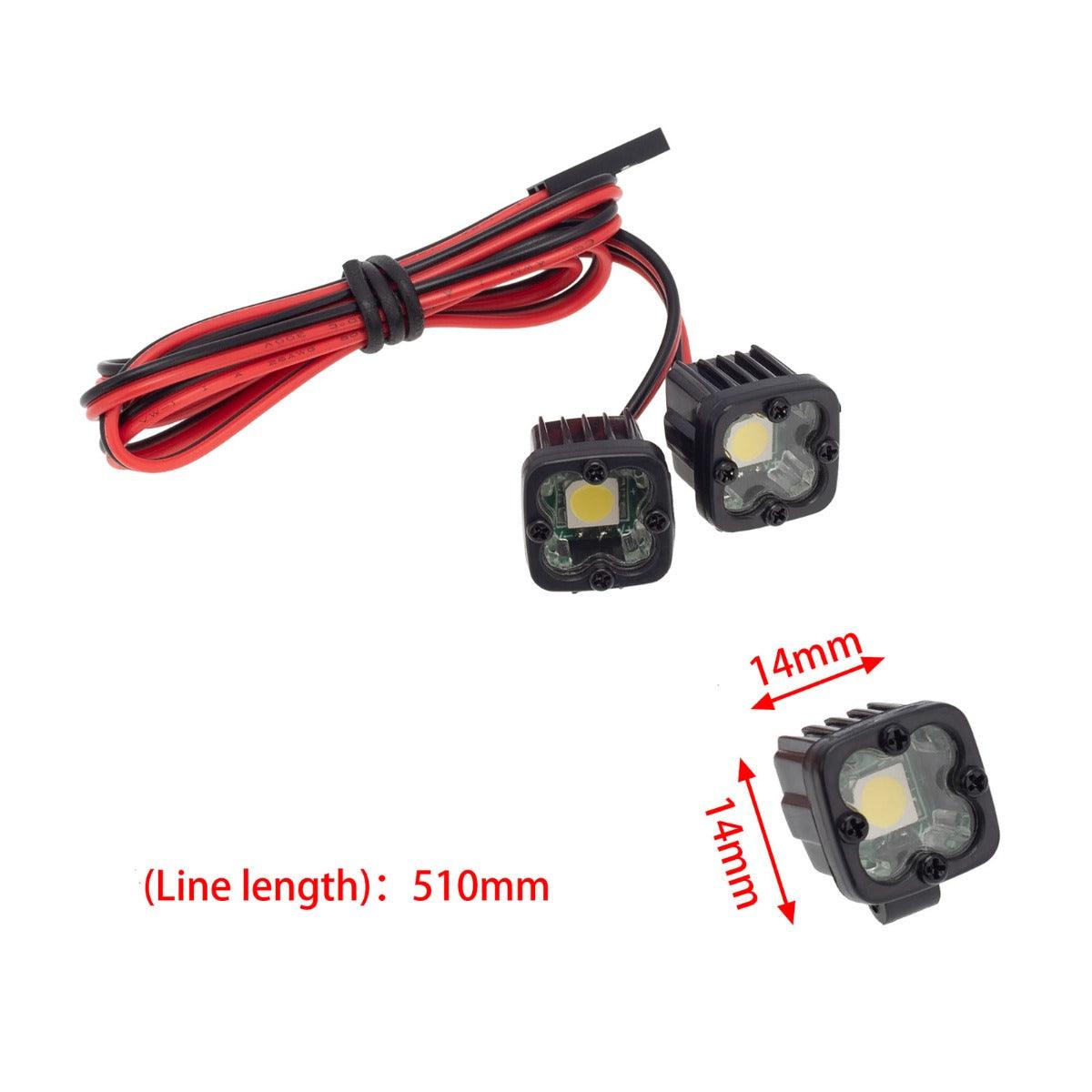 PowerHobby RC 2 Single LED Lights Headlights Spotlight for 1/10 1/8 - PowerHobby