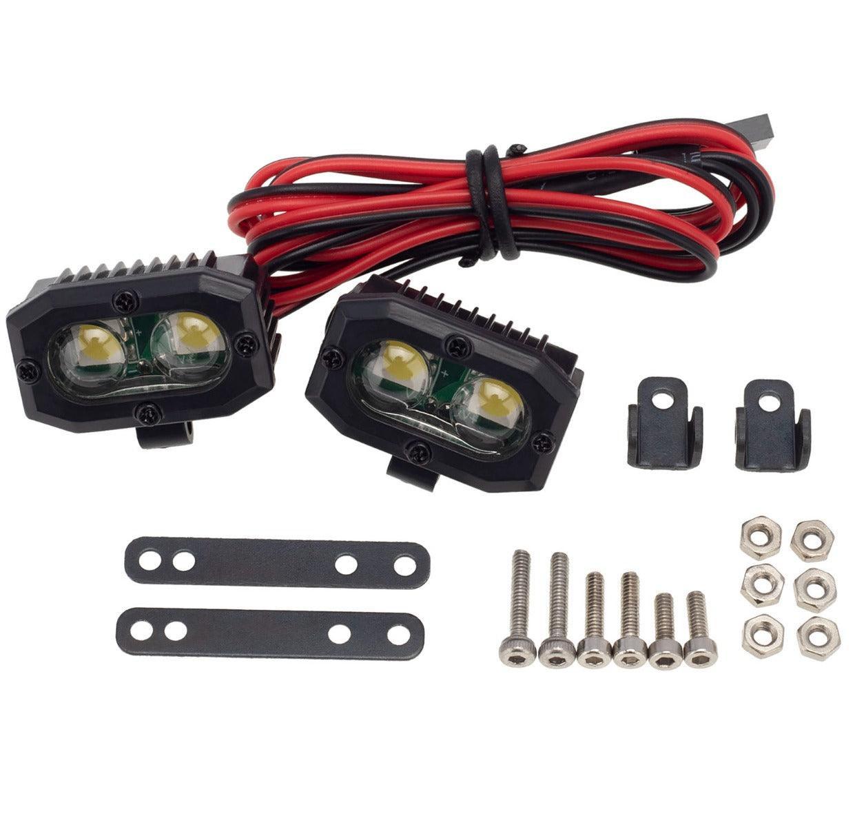 Hobby Led Headlights PowerHobby RC Double lamp LED Lights Headlights Spotlight for 1/10 1/8 ...