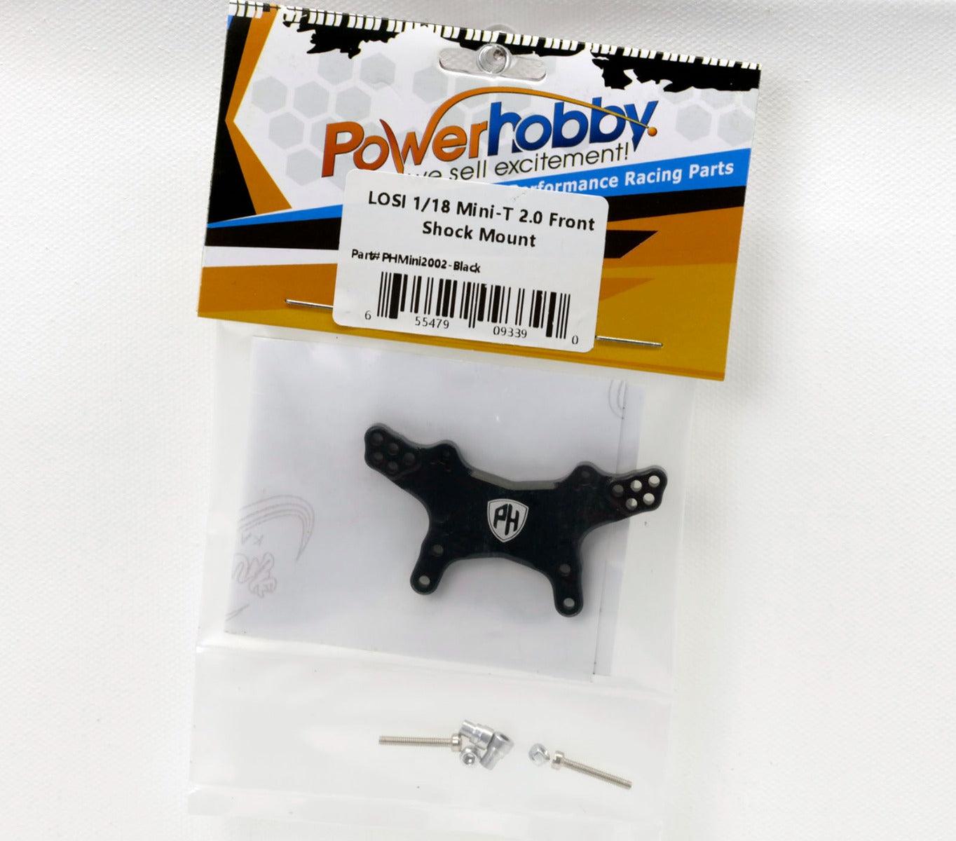 PowerHobby LOSI 1/18 Mini-T 2.0 Aluminum Front Shock Tower Minit 2.0 Black - PowerHobby