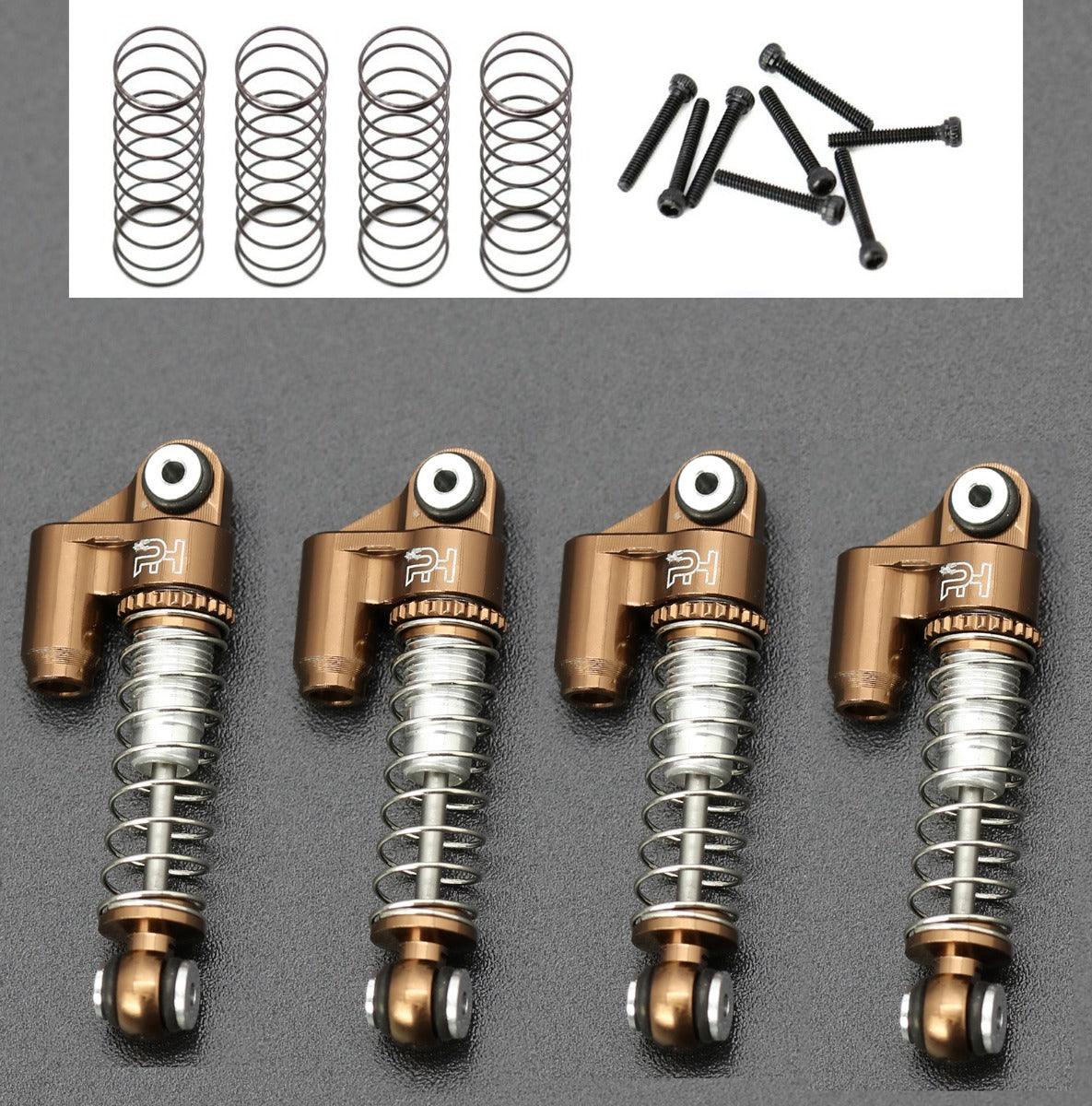 Powerhobby Axial SCX24 C10 JLU Jeep Betty Aluminum Shocks Copper - PowerHobby