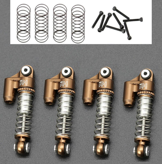 Powerhobby Axial SCX24 C10 JLU Jeep Betty Aluminum Shocks Copper - PowerHobby