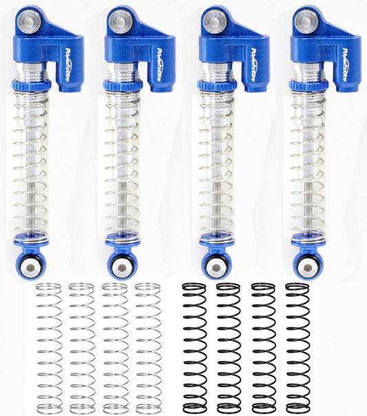 Powerhobby Axial SCX24 Aluminum Threaded Long Travel Shocks Micro Crawler Blue - PowerHobby