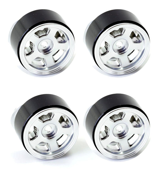 Axial SCX24 Jeep Deadbolt C10 JLU Jeep B-17 1.0" Aluminum Beadlock Wheel Rim - PowerHobby