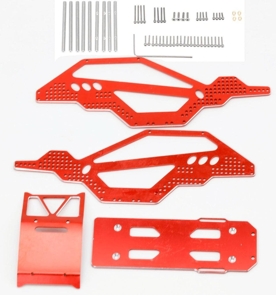 Powerhobby Aluminium Rock Racer Conversion Chassis Kit RED Axial 1/24 ...