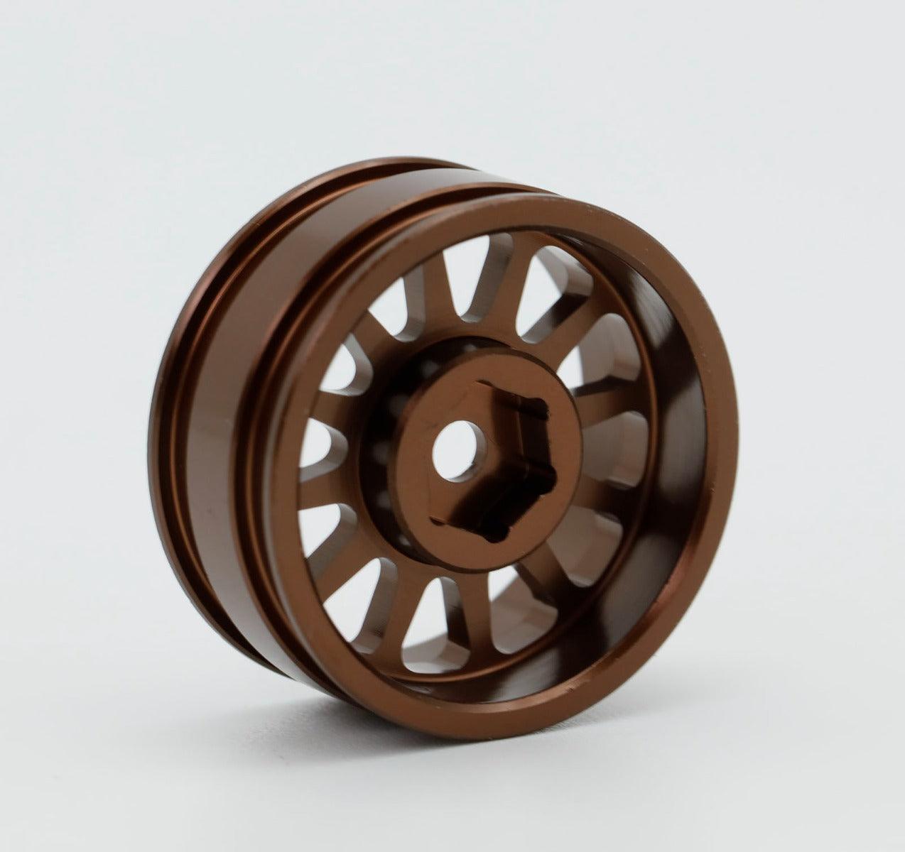 Powerhobby A24 Aluminum 1.0” Rock Crawler Wheels Axial SCX24 - Bronze - PowerHobby