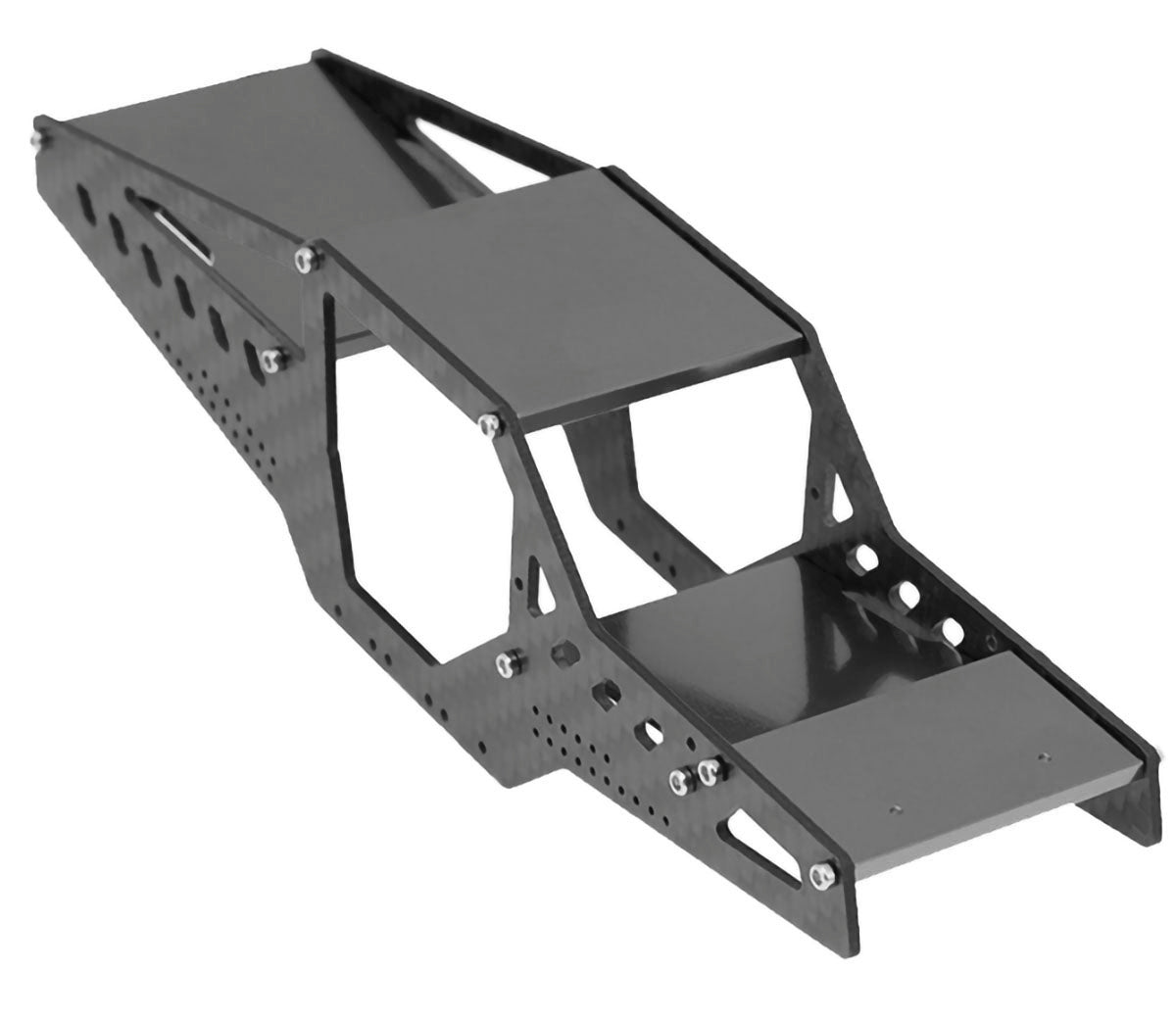 Powerhobby SCX24 Carbon Fiber Aluminum Rock Racer Conversion Chassis Kit Black - PowerHobby