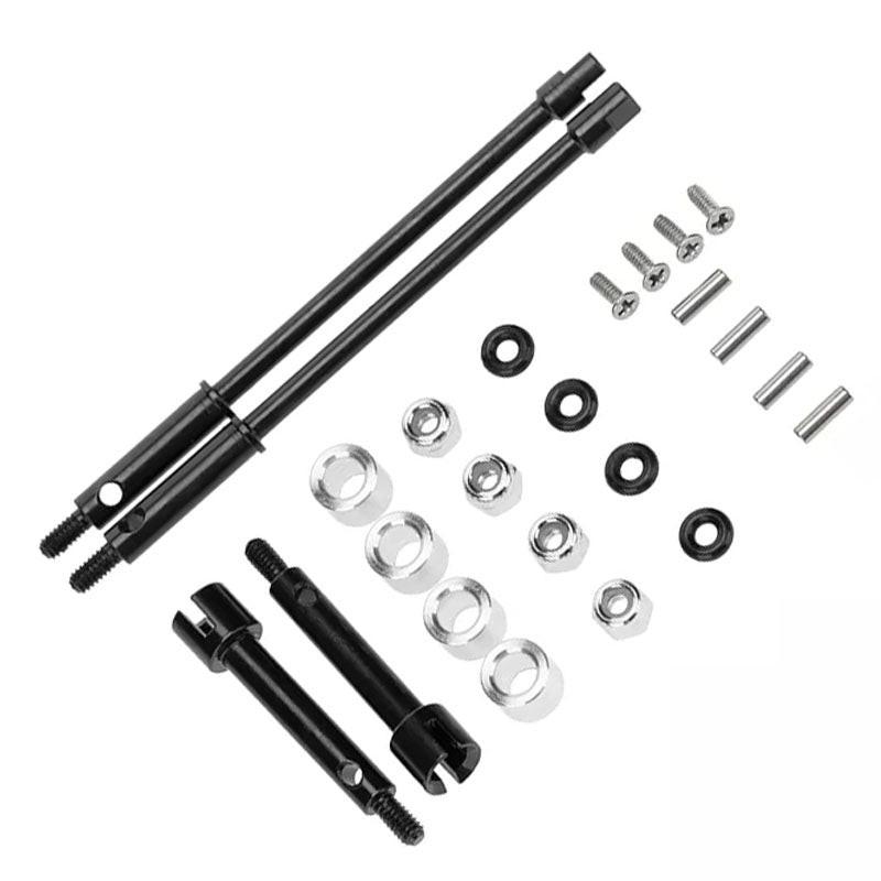 NHX 4mm Wide Steel Drive Stub Axles & CVD Shafts For Axial SCX24 RC Crawler – Upgrade Parts