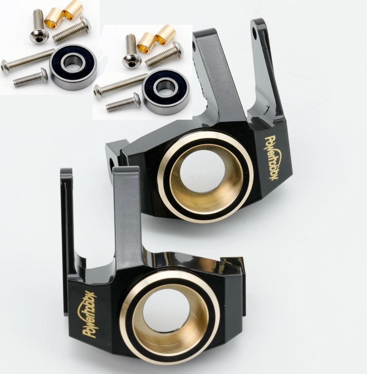 Powerhobby Axial SCX6 Brass Front Knuckle + C CUP Left Right