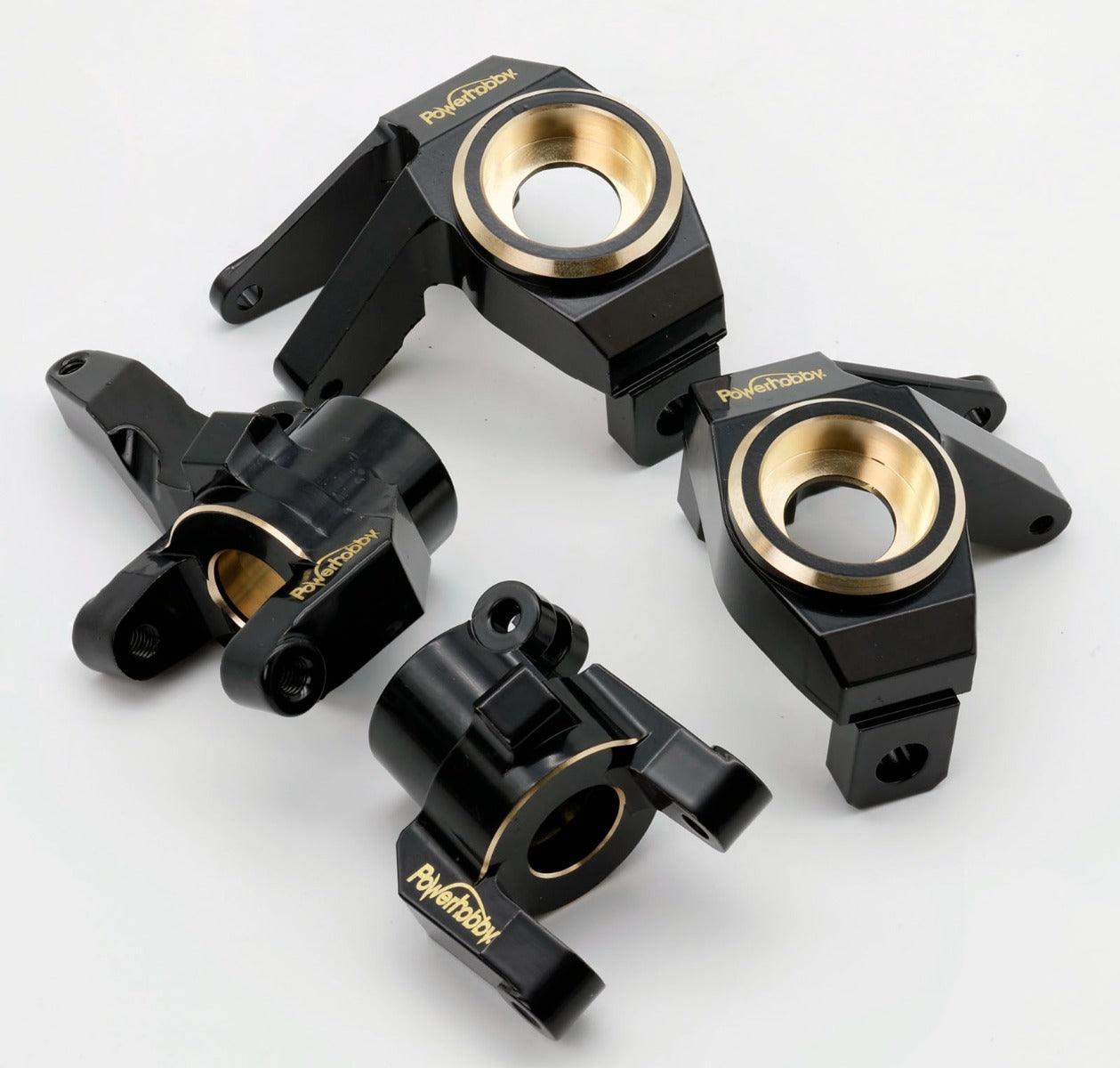 Powerhobby Axial SCX6 Brass Front Knuckle + C CUP Left Right oversized bearing - PowerHobby