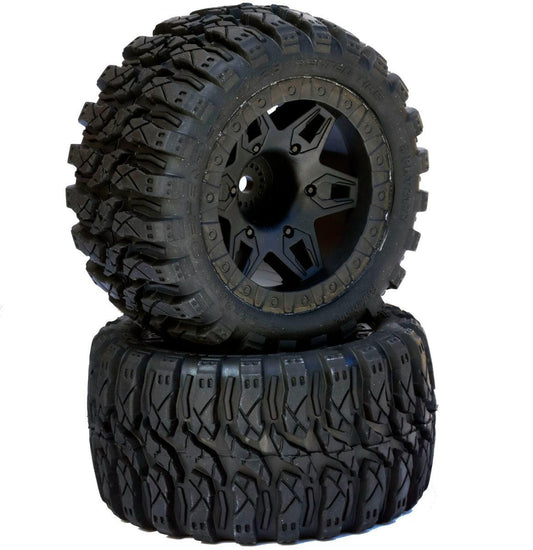 Powerhobby Defender 2.8 Belted Stadium Truck Tires 0 Offset FOR Traxxas Front 2WD Electric - PowerHobby