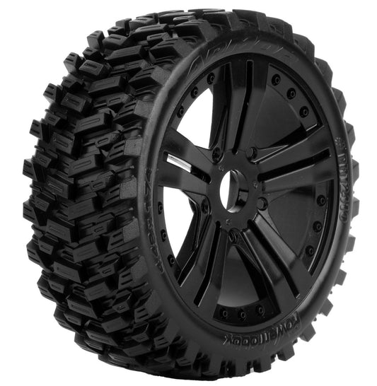 Powerhobby Armor 1/8 Buggy Belted All Terrain Mounted Tires 17MM Claw Wheels - PowerHobby