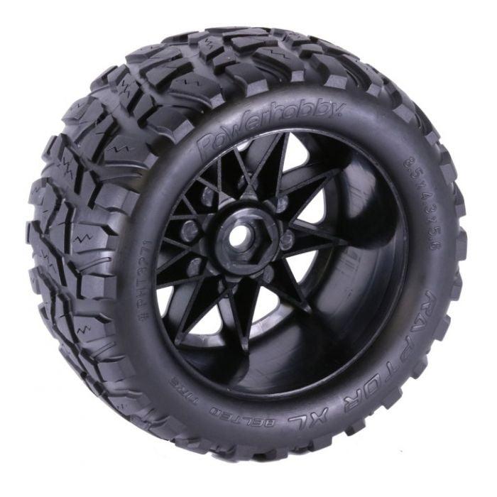 Powerhobby Raptor XL Belted Tires / Viper Wheels (4) FOR Traxxas X-Maxx 24MM - PowerHobby
