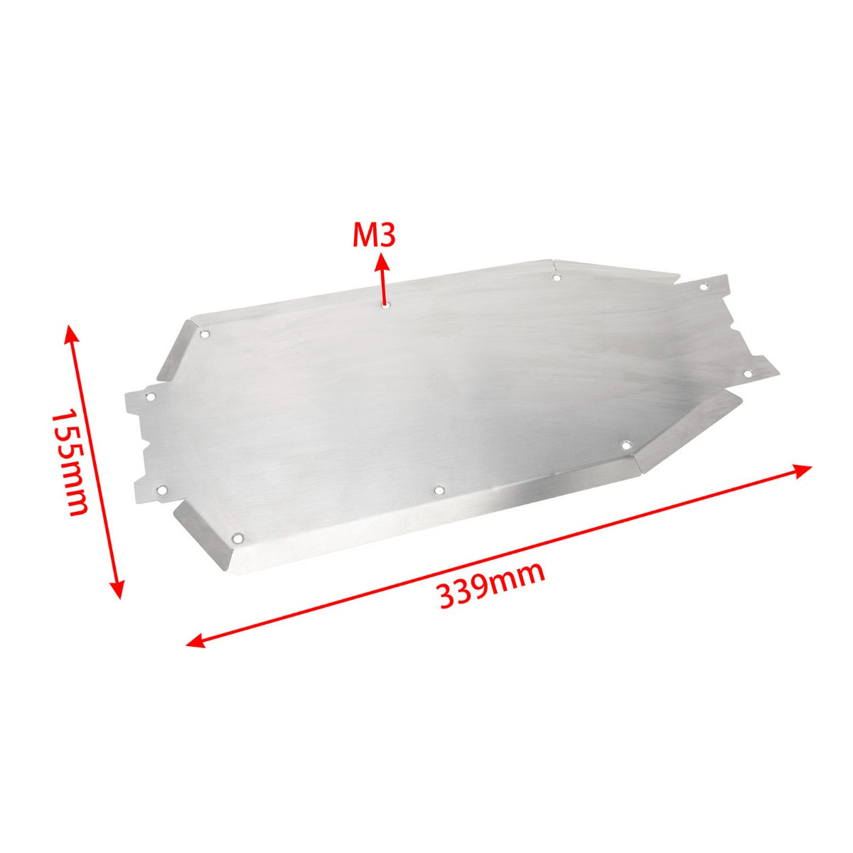 Powerhobby Stainless Steel Chassis Plate Protector Guard FITS Traxxas Sledge - PowerHobby