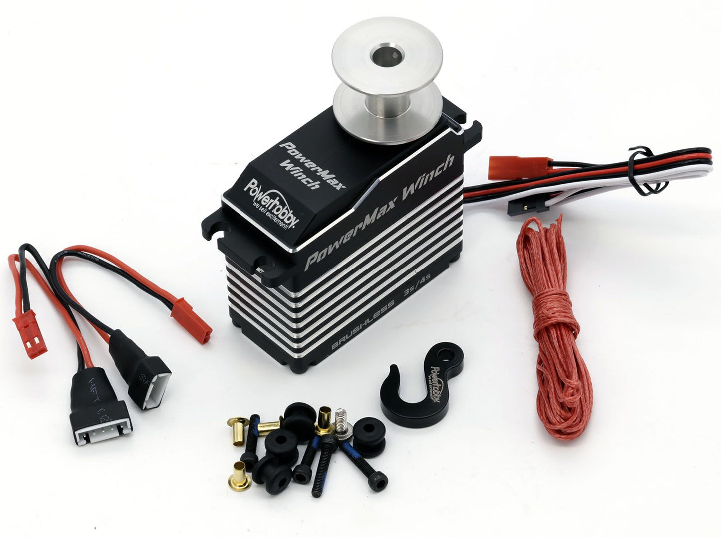 Powerhobby POWERMAX WINCH 1/5 High Torque Speed + Axial SCX6 Front Bumper Mount - PowerHobby