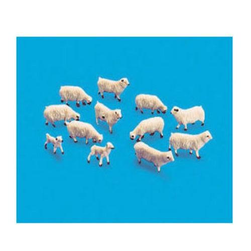 Peco 5110 HO Sheep & Lambs kit (12) - PowerHobby