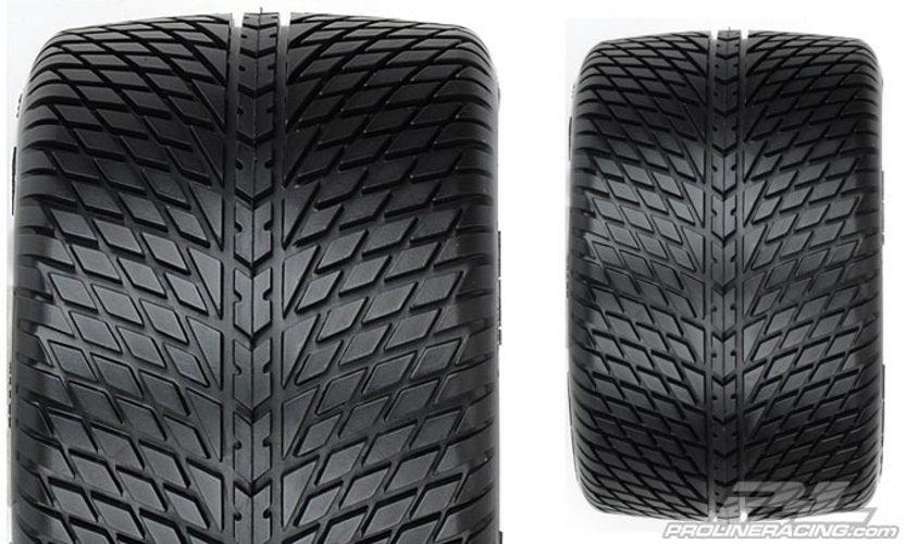 Pro-Line Road Rage 3.8" Street Tires Mounted For 17mm MT Mounted on Raid Black - PowerHobby