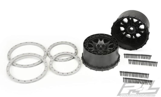 Pro-Line 2763-03 Impulse Pro-Loc Black Wheels w/Stone Gray Rings Traxxas X-maxx - PowerHobby