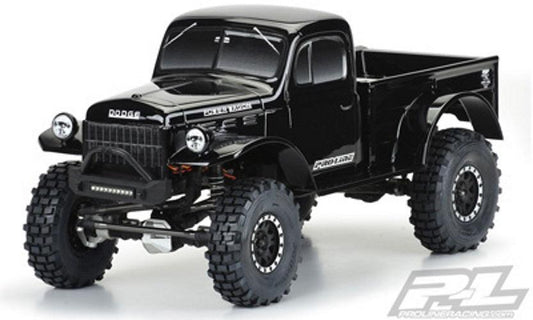 Pro-Line 3499-18 1946 Dodge Power Wagon Black Body 12.3 Wheelbase Crawlers - PowerHobby
